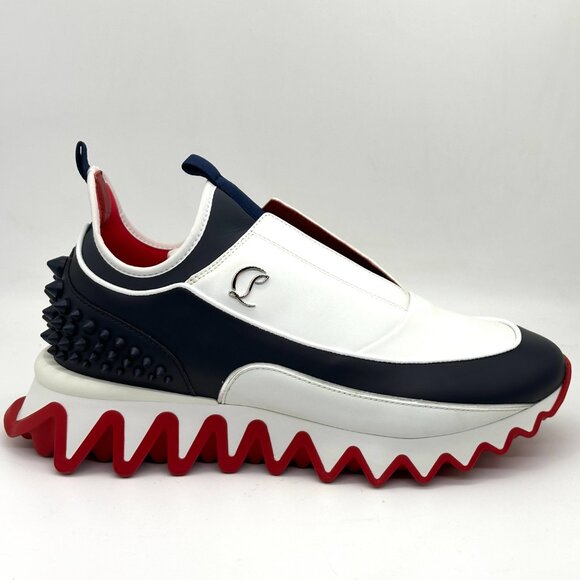 Christian Louboutin SHARKYLOUB SP Spikes Flat Leather Sneakers Shoes Mens main image 10